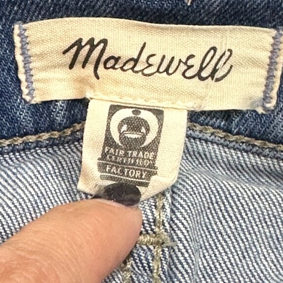Madewell The MomJean Denim Tapered Leg Jeans Leacrest Wash High Waist Size 26 - Picture 6 of 9